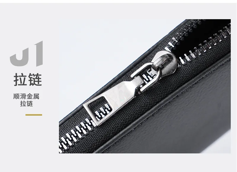 Men's Long Wallet Zipper Closure Large Capacity Clutch Bag Phone Holder Business Card Organizer Casual Fashion Accessory showcase 6