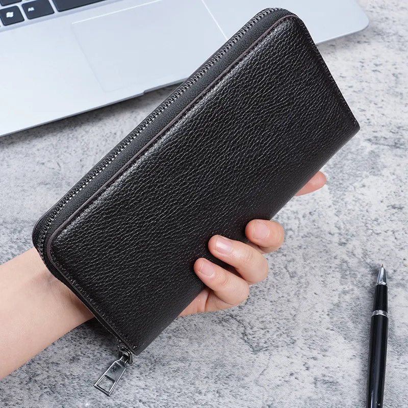 Men's Long Wallet Zipper Closure Large Capacity Clutch Bag Phone Holder Business Card Organizer Casual Fashion Accessory thumbnail 7