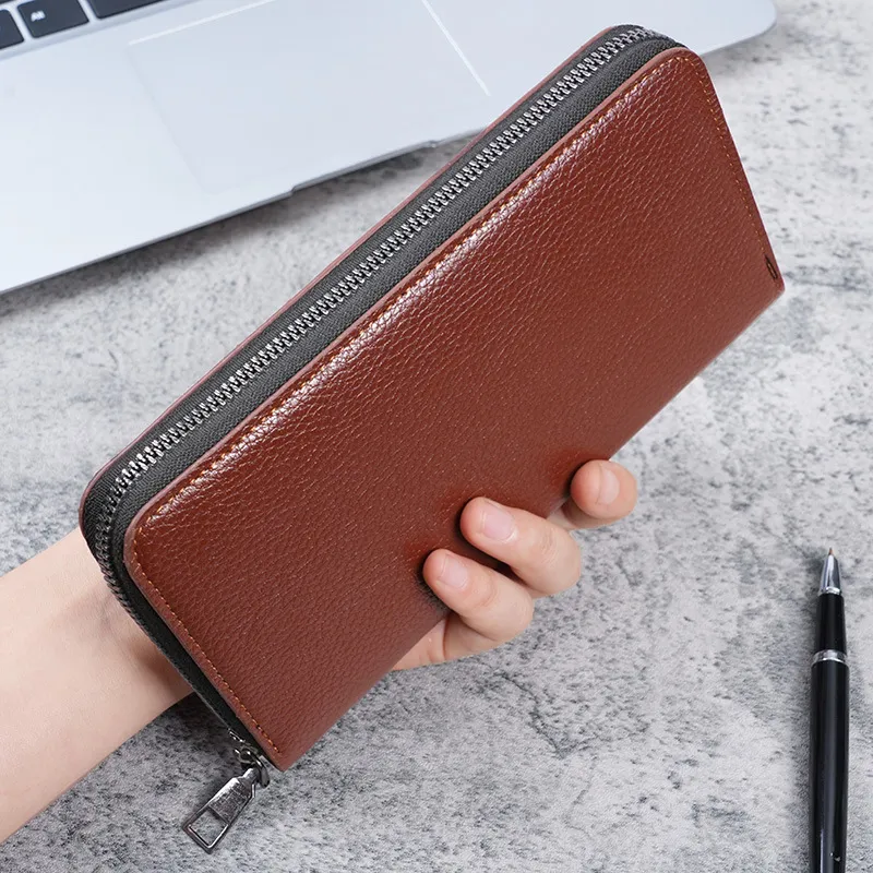 Men's Long Wallet Zipper Closure Large Capacity Clutch Bag Phone Holder Business Card Organizer Casual Fashion Accessory thumbnail 8