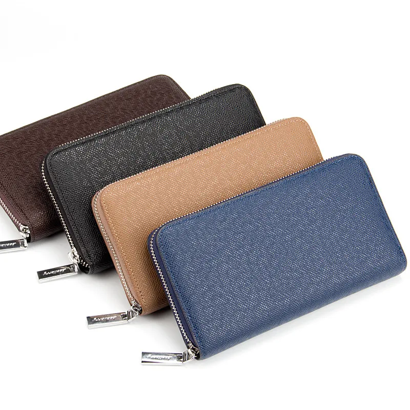 Men's Large Capacity Business Wallet Zipper Clutch Bag - Multifunctional Long Wallet Card Holder for Travel and Everyday Use thumbnail 5