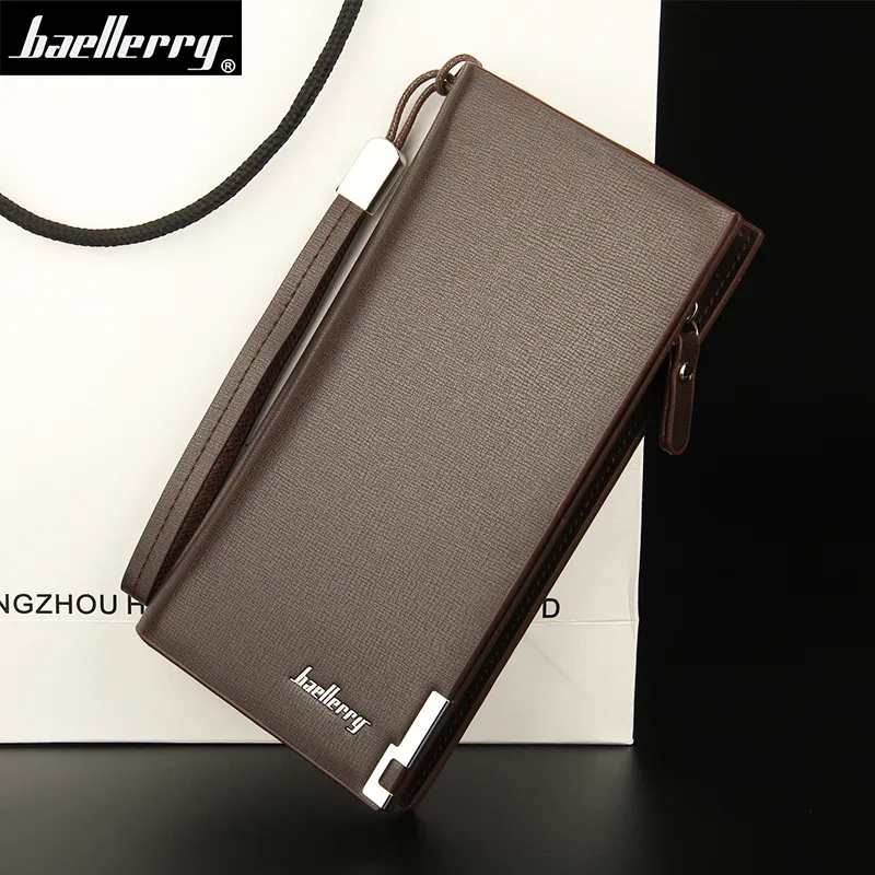 Men's Large Capacity Business Wallet Zipper Clutch Bag - Multifunctional Long Wallet Card Holder for Travel and Everyday Use thumbnail 8