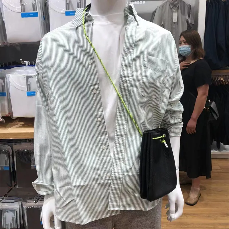 Men's Long Sleeve Oxford Shirt - Japanese Style Business Casual Button Down Shirt for Autumn - Slim Fit, Comfortable Cotton Blend thumbnail 7