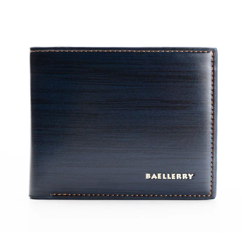Men's Leather Wallet, Baellerry European American Style, Short Horizontal Bifold Wallet with Bark Pattern, Stylish and Durable for Everyday Use thumbnail 6