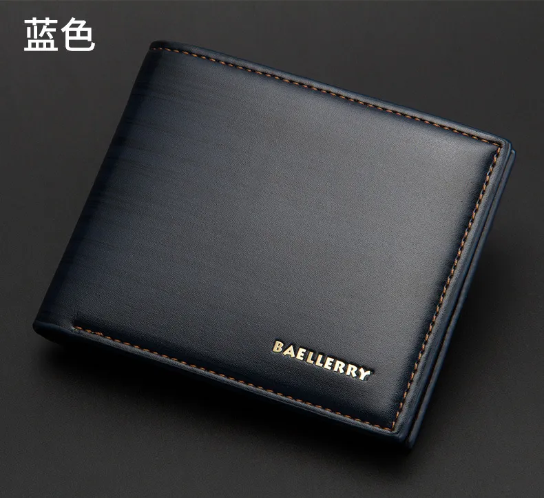 Men's Leather Wallet, Baellerry European American Style, Short Horizontal Bifold Wallet with Bark Pattern, Stylish and Durable for Everyday Use showcase 7