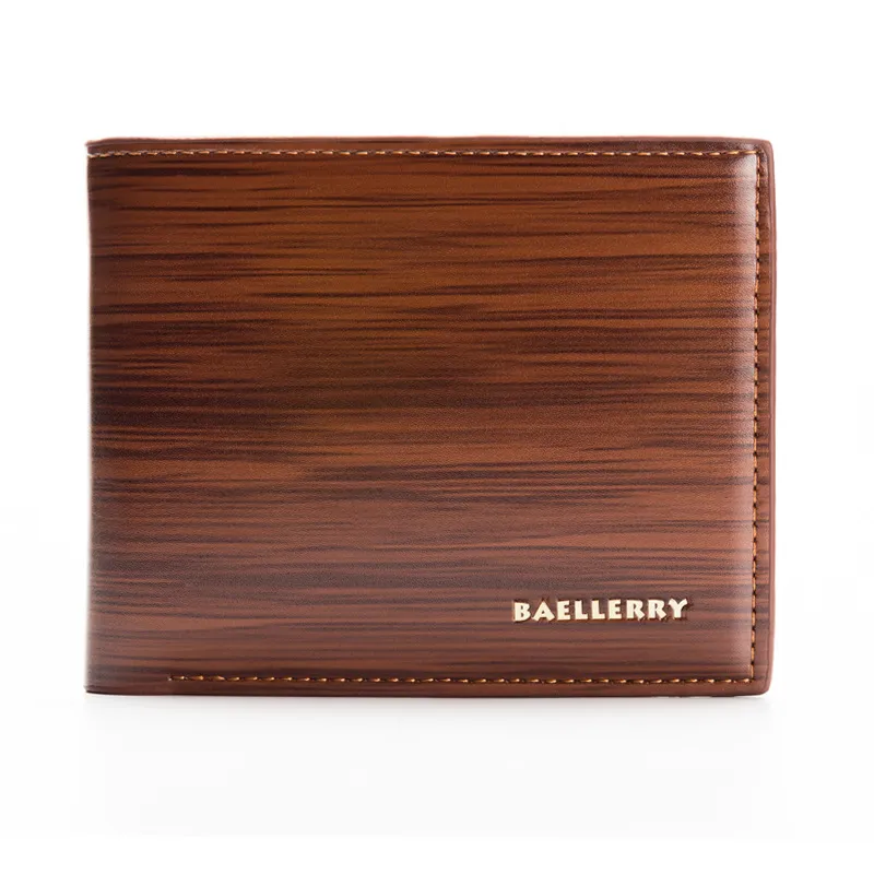 Men's Leather Wallet, Baellerry European American Style, Short Horizontal Bifold Wallet with Bark Pattern, Stylish and Durable for Everyday Use thumbnail 8