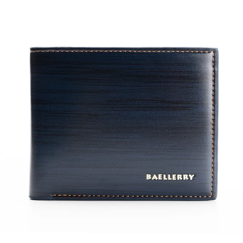Men's Leather Wallet, Baellerry European American Style, Short Horizontal Bifold Wallet with Bark Pattern, Stylish and Durable for Everyday Use thumbnail 5