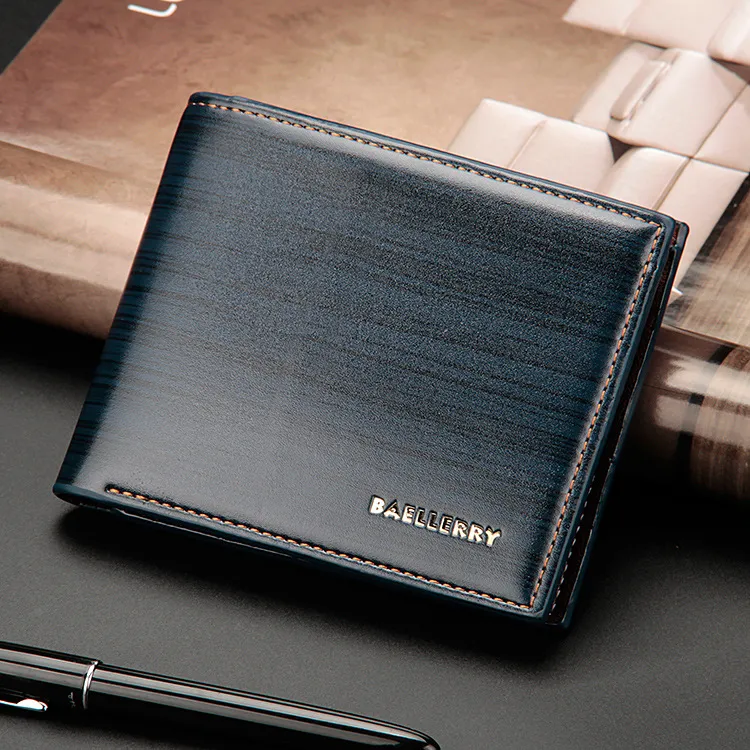 Men's Leather Wallet, Baellerry European American Style, Short Horizontal Bifold Wallet with Bark Pattern, Stylish and Durable for Everyday Use showcase 12
