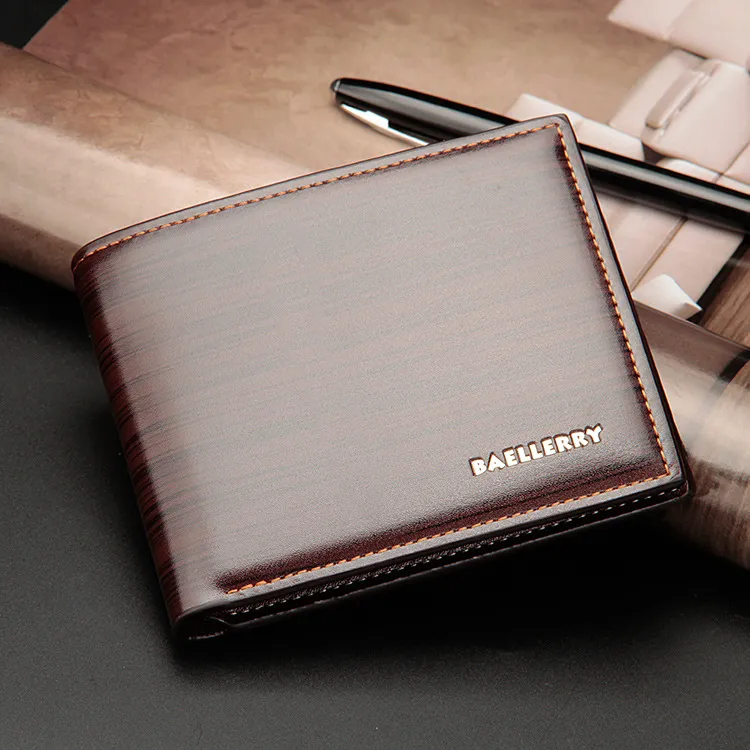 Men's Leather Wallet, Baellerry European American Style, Short Horizontal Bifold Wallet with Bark Pattern, Stylish and Durable for Everyday Use showcase 17