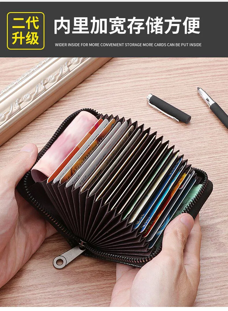 Men's RFID Blocking Card Holder Wallet - Anti-Theft, Multi-Card Slots, Large Capacity ID & Bank Card Case, Driver's License Protection, Slim Minimalist Design showcase 8