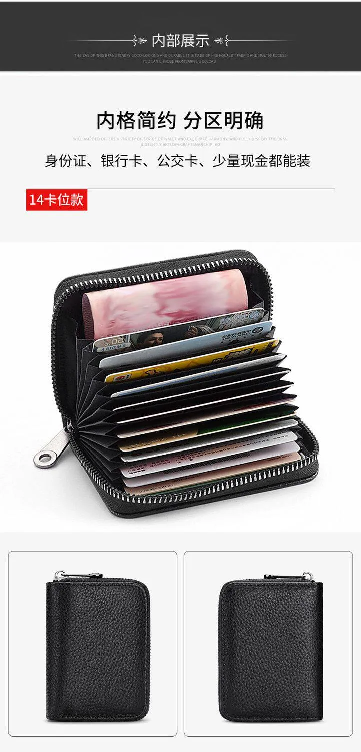 Men's RFID Blocking Card Holder Wallet - Anti-Theft, Multi-Card Slots, Large Capacity ID & Bank Card Case, Driver's License Protection, Slim Minimalist Design showcase 11
