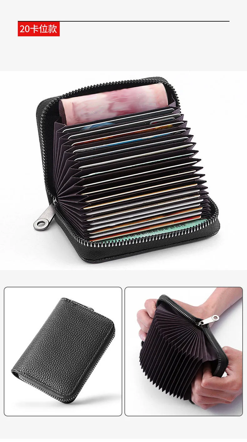 Men's RFID Blocking Card Holder Wallet - Anti-Theft, Multi-Card Slots, Large Capacity ID & Bank Card Case, Driver's License Protection, Slim Minimalist Design showcase 12