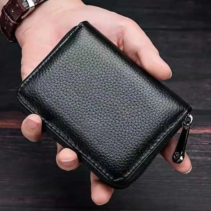 Men's RFID Blocking Card Holder Wallet - Anti-Theft, Multi-Card Slots, Large Capacity ID & Bank Card Case, Driver's License Protection, Slim Minimalist Design