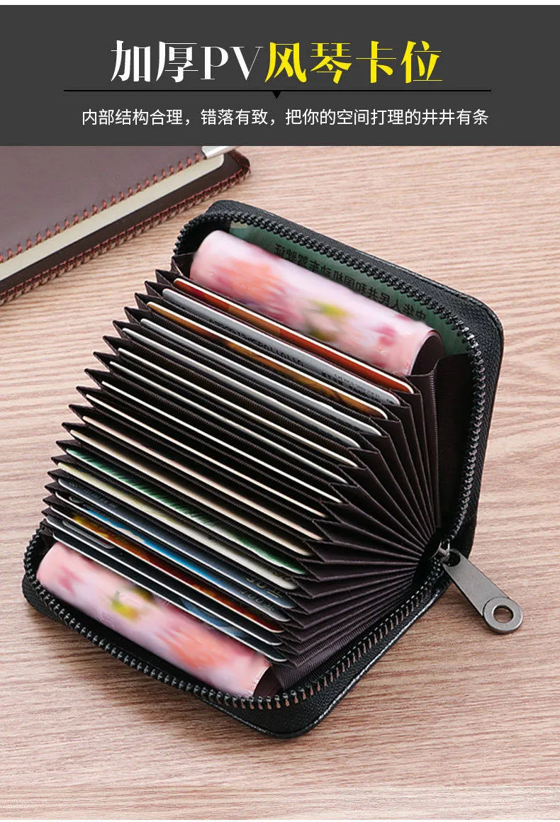 Men's RFID Blocking Card Holder Wallet - Anti-Theft, Multi-Card Slots, Large Capacity ID & Bank Card Case, Driver's License Protection, Slim Minimalist Design showcase 6