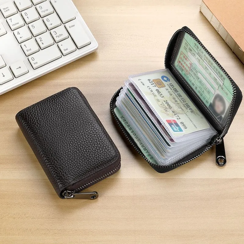 Men's RFID Blocking Card Holder Wallet - Anti-Theft, Multi-Card Slots, Large Capacity ID & Bank Card Case, Driver's License Protection, Slim Minimalist Design thumbnail 6