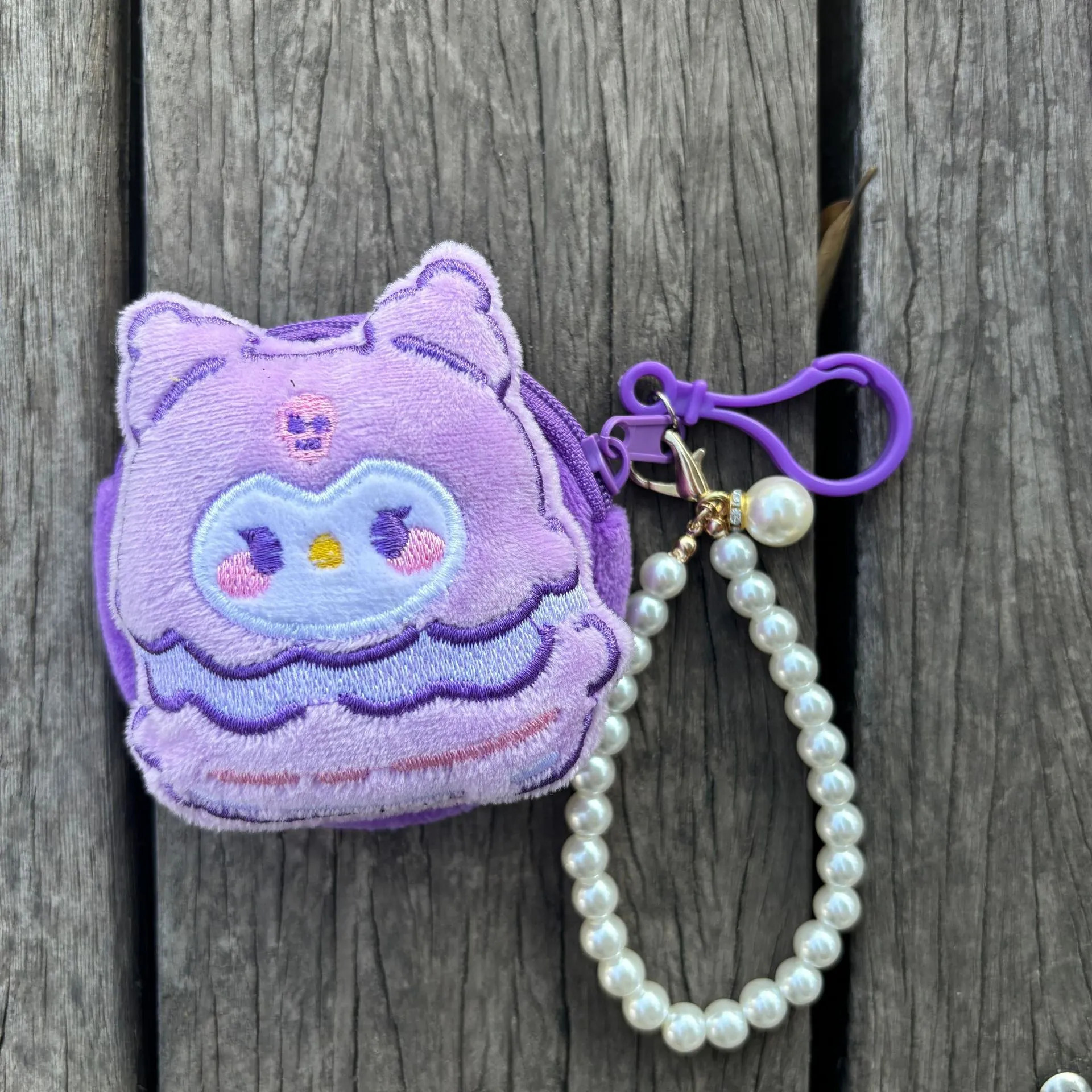 Cute Cartoon Plush Coin Purse for Girls & Women - Round, Colorful, Small Zipper Pouch for Coins, Earphones, Keys - Wholesale Available thumbnail 9