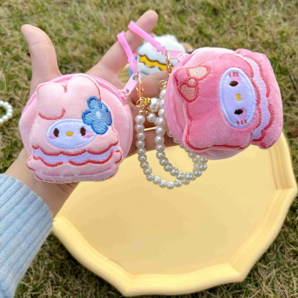 Cute Cartoon Plush Coin Purse for Girls & Women - Round, Colorful, Small Zipper Pouch for Coins, Earphones, Keys - Wholesale Available showcase 4