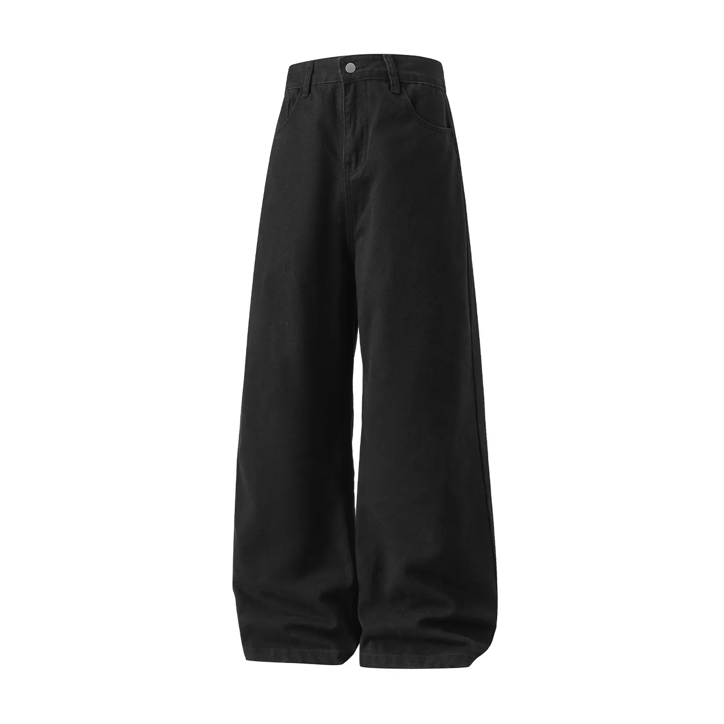 Men's Twill Casual Pants Loose Fit Straight Leg Cotton Trousers Autumn Style Semi-Elastic Waist Trendy Retro Long Pants for Men thumbnail 9