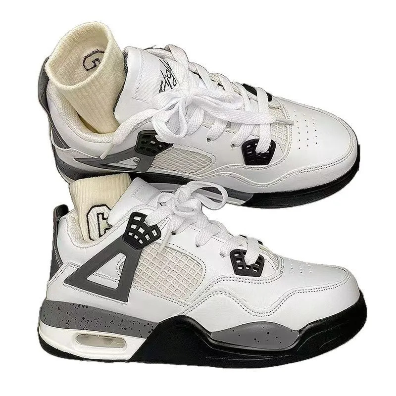 Men's Air Cushion Basketball Shoes - Electric Yellow Platform Sneakers, Trendy Sports Shoes, Spring Fashion, All-Match Design, Niche Style thumbnail 5