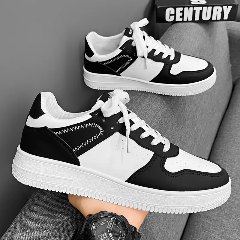 Men's Low-Top Sneakers - 2026 Spring Trendy Breathable White Casual Shoes for Students - Versatile Fashion Sneakers thumbnail 1