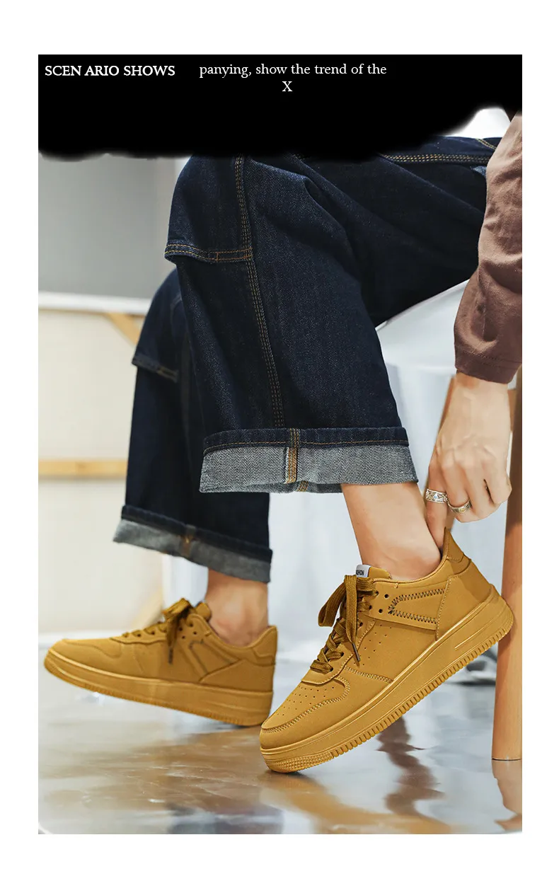 Men's Low-Top Sneakers - 2026 Spring Trendy Breathable White Casual Shoes for Students - Versatile Fashion Sneakers showcase 1