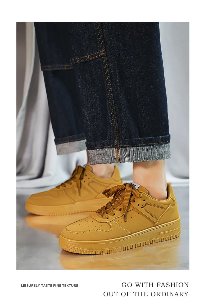 Men's Low-Top Sneakers - 2026 Spring Trendy Breathable White Casual Shoes for Students - Versatile Fashion Sneakers showcase 5
