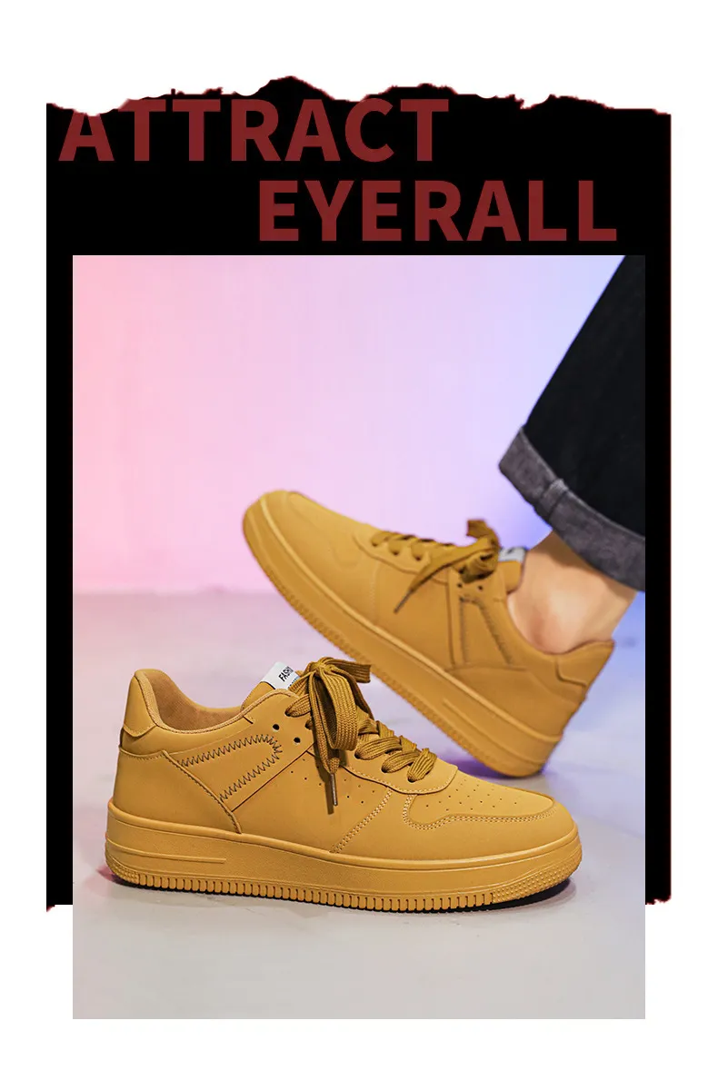 Men's Low-Top Sneakers - 2026 Spring Trendy Breathable White Casual Shoes for Students - Versatile Fashion Sneakers showcase 10