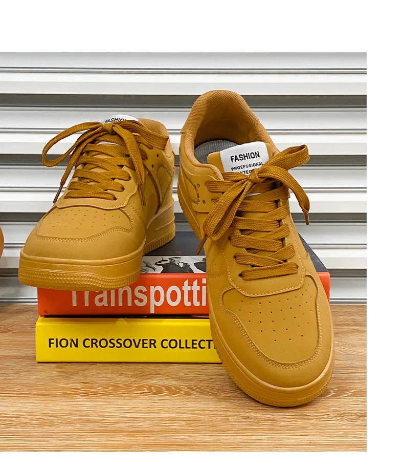Men's Low-Top Sneakers - 2026 Spring Trendy Breathable White Casual Shoes for Students - Versatile Fashion Sneakers showcase 8