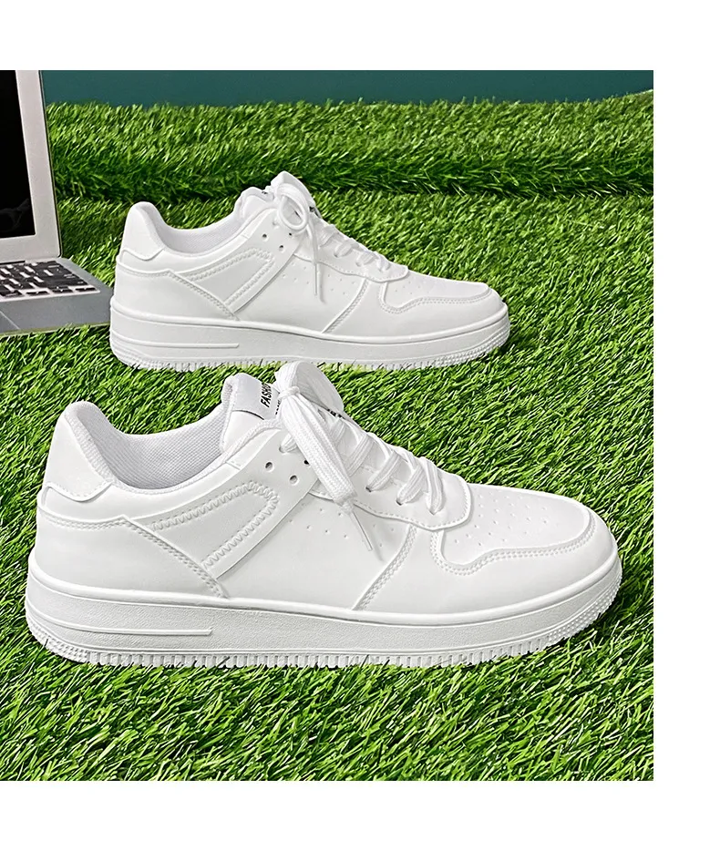Men's Low-Top Sneakers - 2026 Spring Trendy Breathable White Casual Shoes for Students - Versatile Fashion Sneakers showcase 18