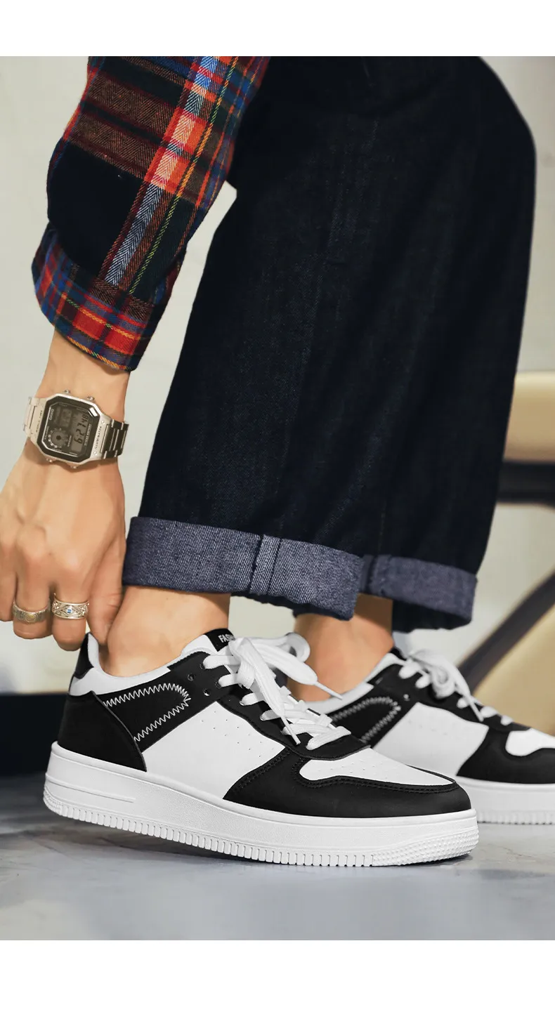 Men's Low-Top Sneakers - 2026 Spring Trendy Breathable White Casual Shoes for Students - Versatile Fashion Sneakers showcase 19