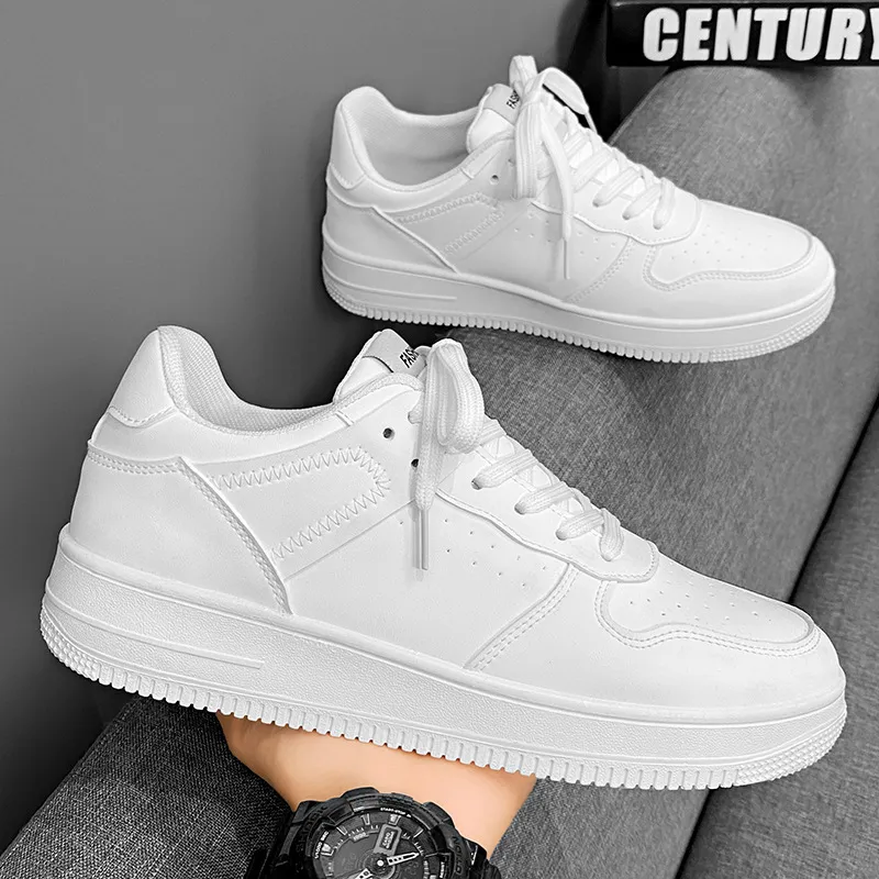 Men's Low-Top Sneakers - 2026 Spring Trendy Breathable White Casual Shoes for Students - Versatile Fashion Sneakers thumbnail 2