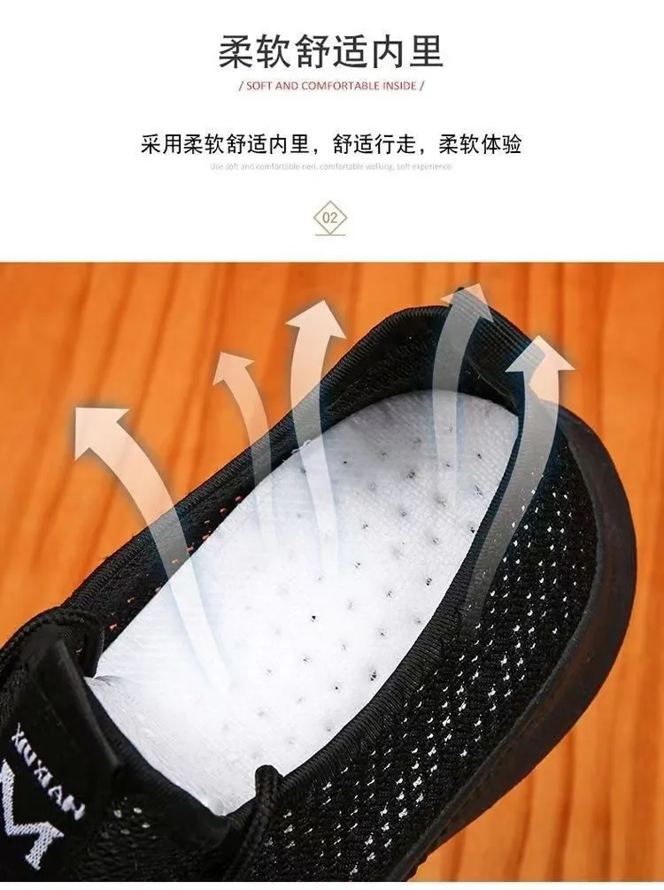 Men's Breathable Mesh Running Shoes - Lightweight Summer Sneakers, Hollow Design, Black Fashionable Sports Shoes for Men showcase 3