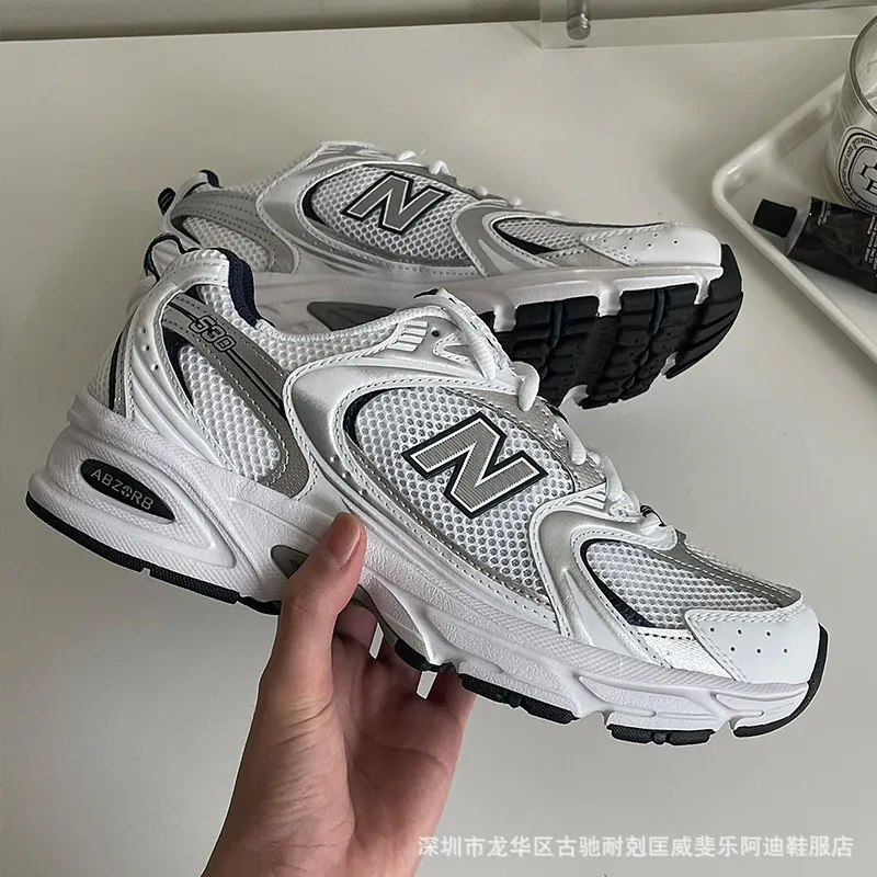 New Balance 530 Grey Silver White Sneakers - Unisex Original Mesh Dad Shoes - High-End Version, Couple Sports Casual Shoes thumbnail 2