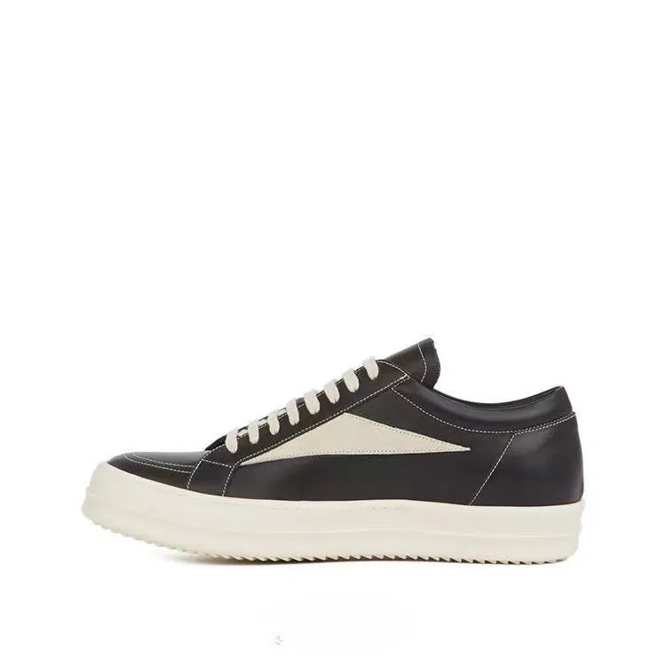 Men's Leather Casual Shoes Thick Sole Fashion Sneakers Trendy Breathable Spring Footwear Niche Design for Boys and Young Men showcase 15
