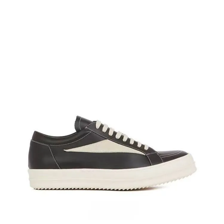 Men's Leather Casual Shoes Thick Sole Fashion Sneakers Trendy Breathable Spring Footwear Niche Design for Boys and Young Men showcase 13