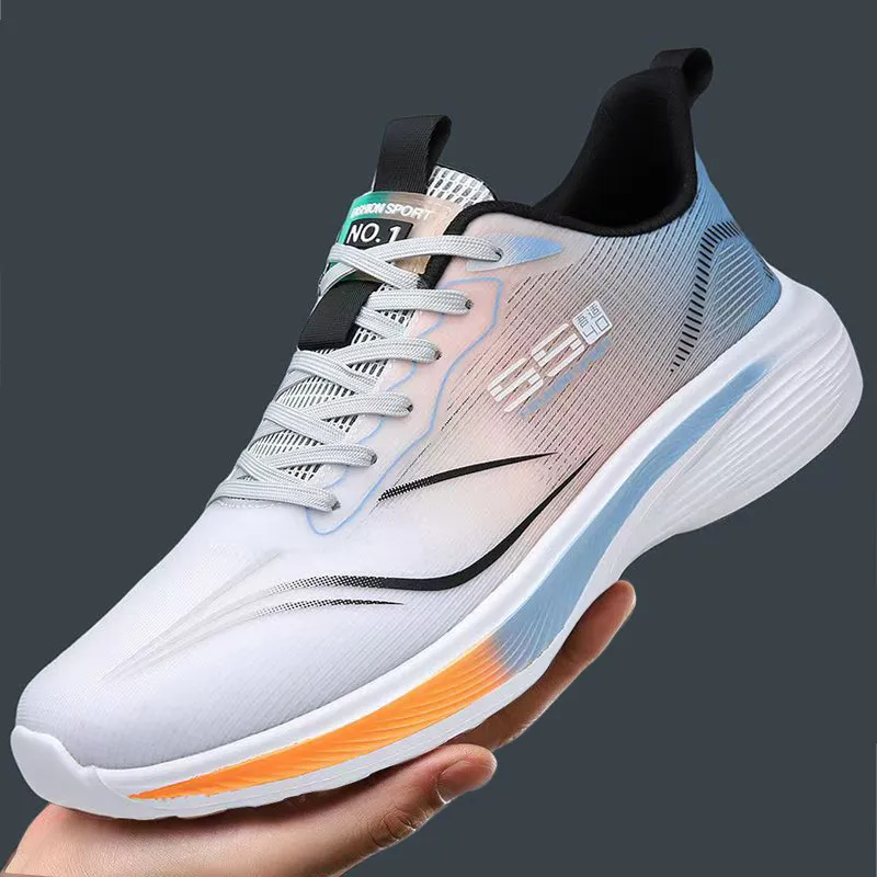 Men's Summer Mesh Sneakers Breathable Lightweight Running Shoes Soft Sole Anti-Slip Shock Absorption Casual Sports Shoes thumbnail 3