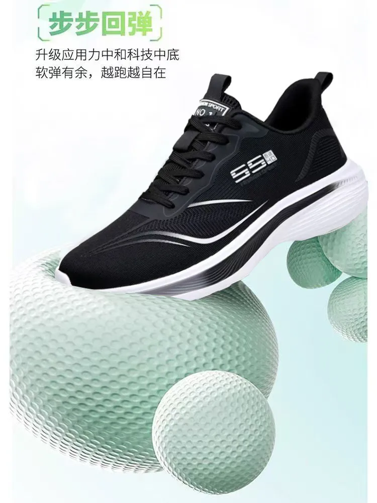 Men's Summer Mesh Sneakers Breathable Lightweight Running Shoes Soft Sole Anti-Slip Shock Absorption Casual Sports Shoes showcase 1