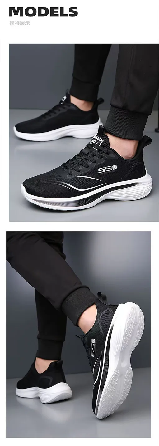 Men's Summer Mesh Sneakers Breathable Lightweight Running Shoes Soft Sole Anti-Slip Shock Absorption Casual Sports Shoes showcase 11
