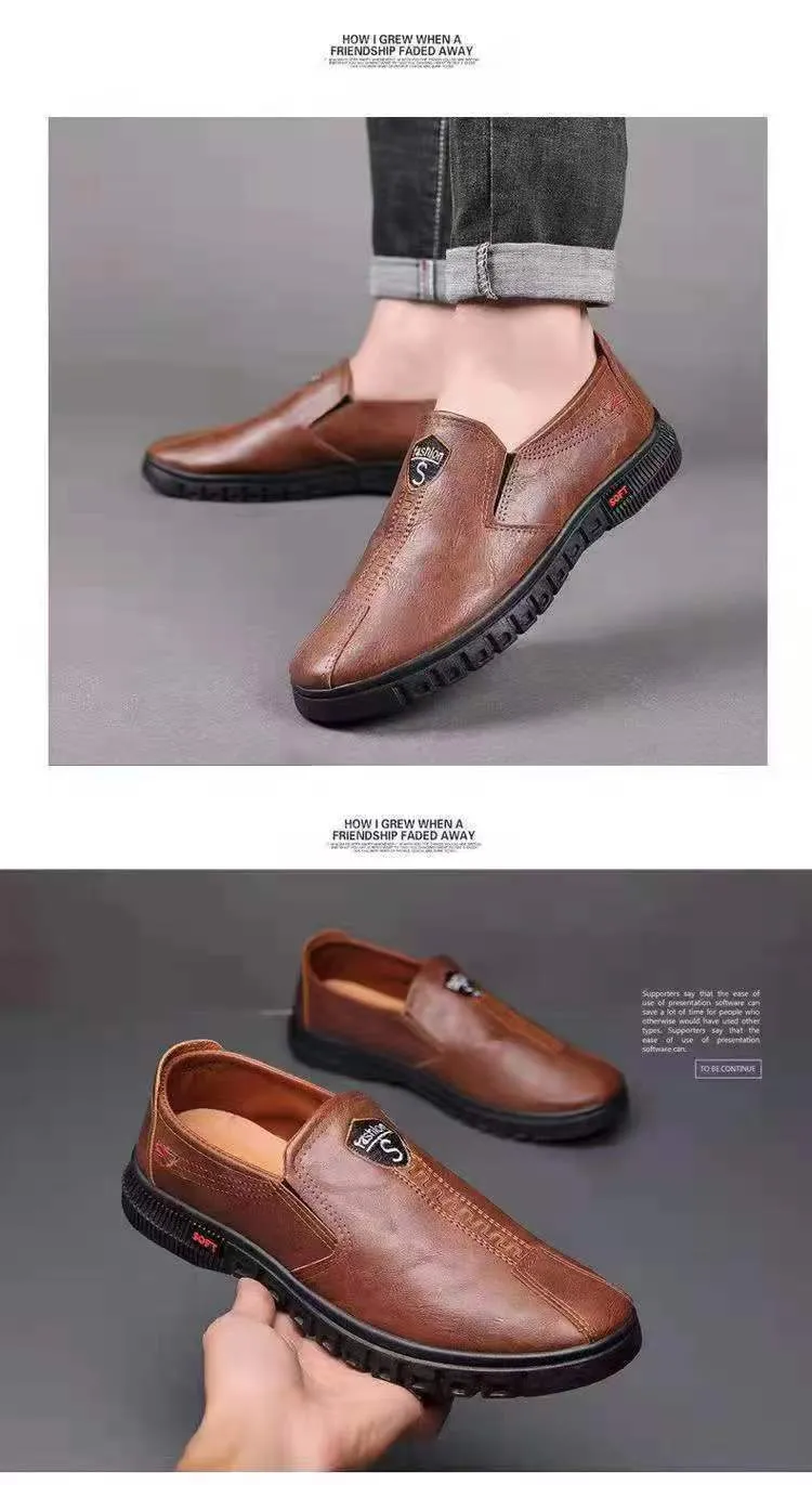 Men's Leather Business Shoes Summer 2026 Hot Selling Versatile Fashionable Casual Slip-Ons Odor-Free Wholesale showcase 9