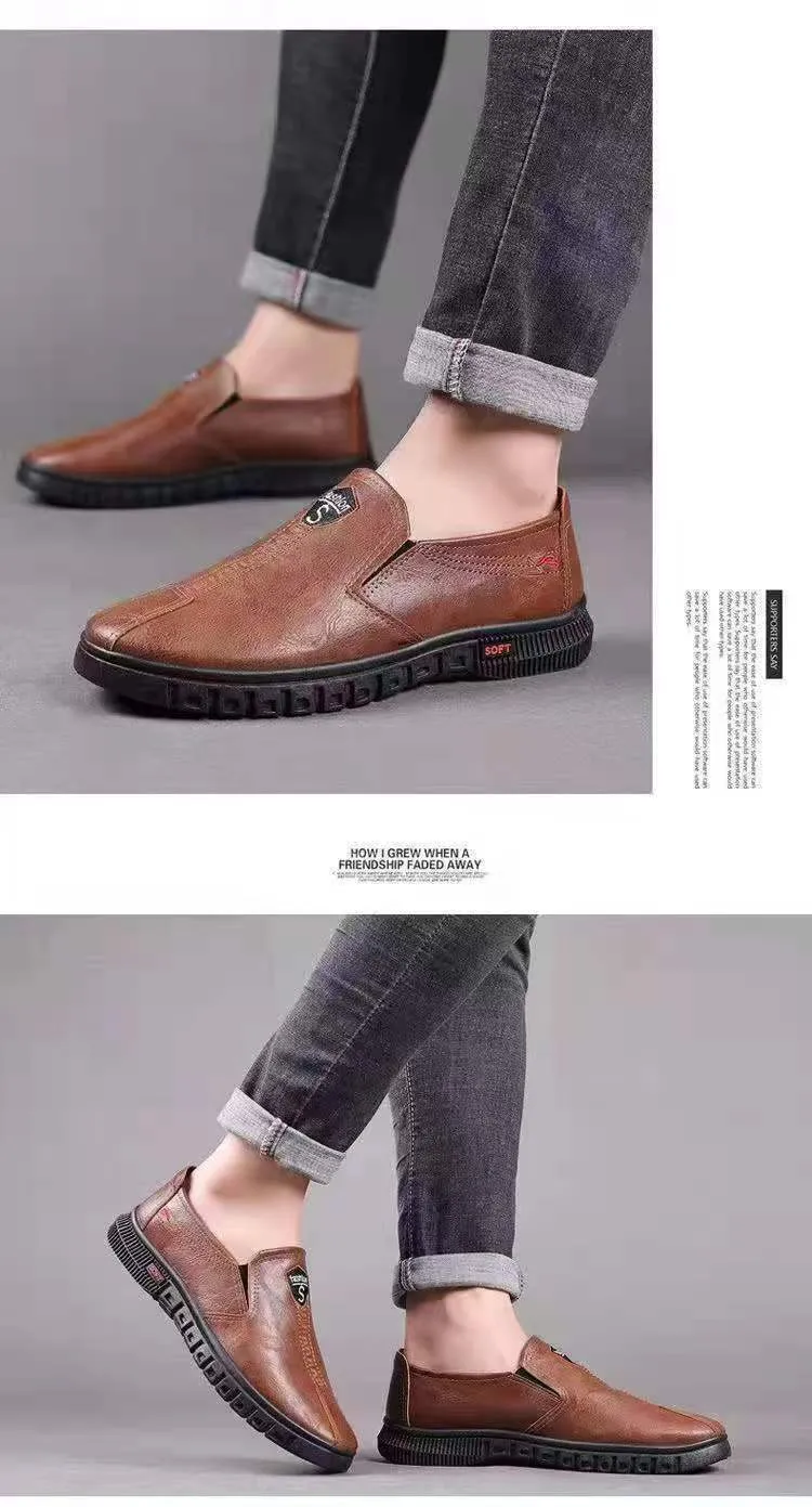 Men's Leather Business Shoes Summer 2026 Hot Selling Versatile Fashionable Casual Slip-Ons Odor-Free Wholesale showcase 11