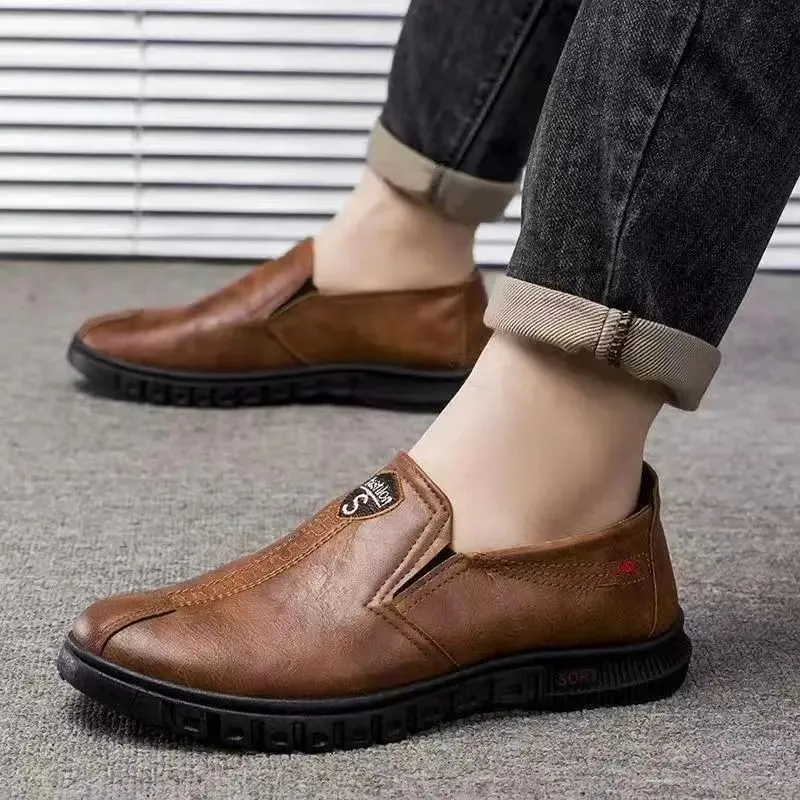 Men's Leather Business Shoes Summer 2026 Hot Selling Versatile Fashionable Casual Slip-Ons Odor-Free Wholesale thumbnail 3