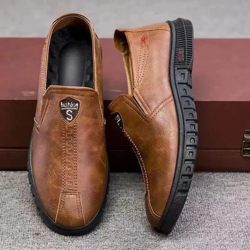Men's Leather Business Shoes Summer 2026 Hot Selling Versatile Fashionable Casual Slip-Ons Odor-Free Wholesale showcase 7