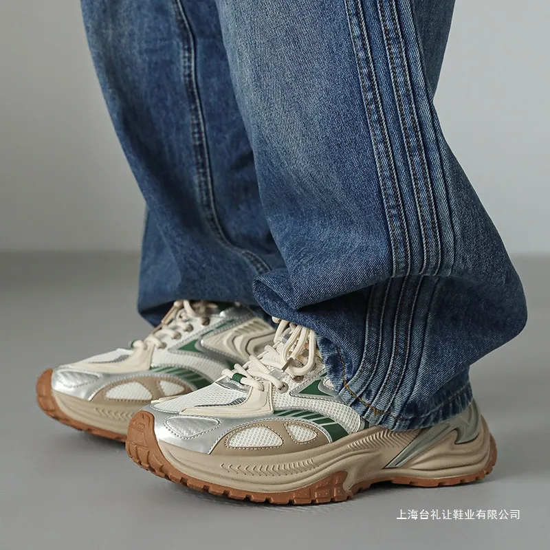Men's Rattlesnake Dad Sneakers 2025 New Autumn Mesh Breathable Height Increasing Sports Casual Shoes Putian Style thumbnail 2