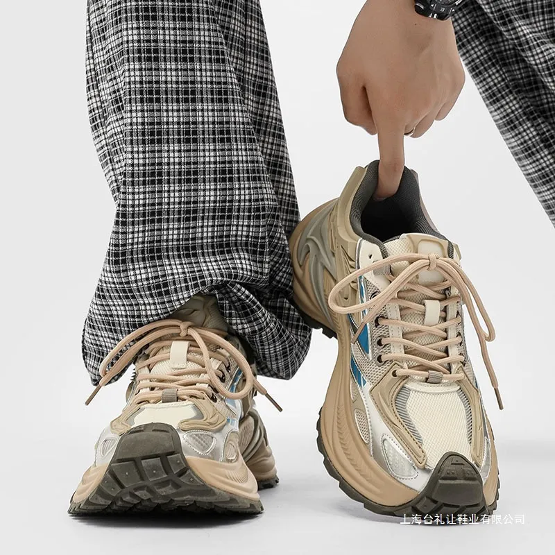 Men's Rattlesnake Dad Sneakers 2025 New Autumn Mesh Breathable Height Increasing Sports Casual Shoes Putian Style thumbnail 3