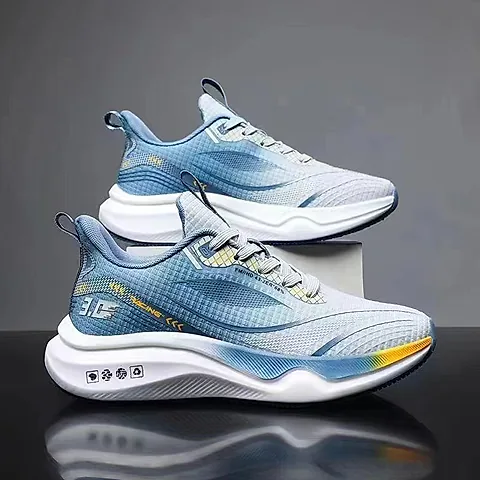 Men's Lightweight Running Shoes Breathable Athletic Sneakers Shock Absorbing Soft Sole Sports Shoes for Spring Autumn Training Jogging Walking Casual Wear