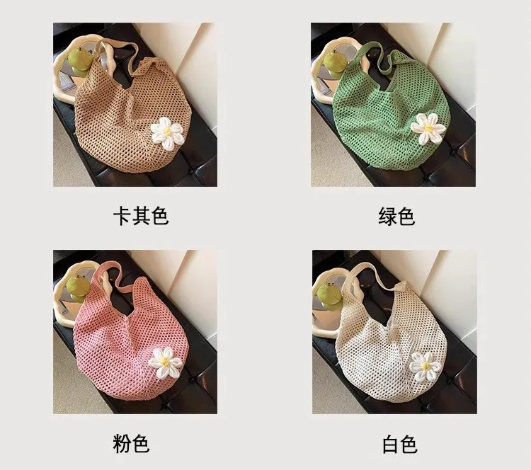 Women's Large Capacity Woven Straw Tote Bag - Versatile Shoulder Bag for Beach, Vacation, Commuting - 2024 Fashion showcase 4