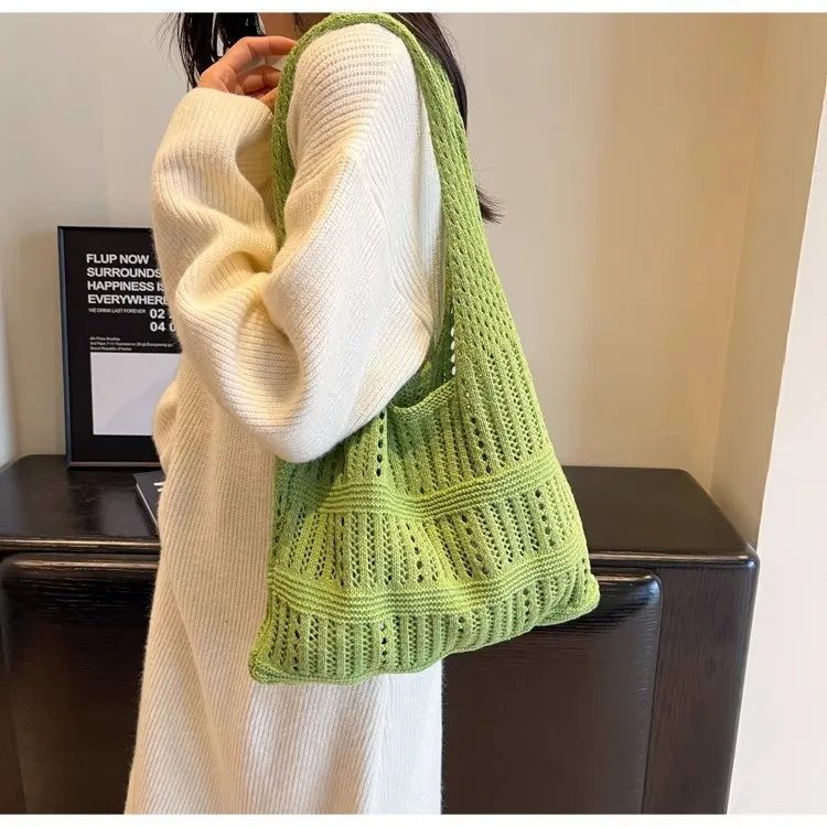 Women's Large Capacity Woven Straw Tote Bag - Versatile Shoulder Bag for Beach, Vacation, Commuting - 2024 Fashion showcase 14