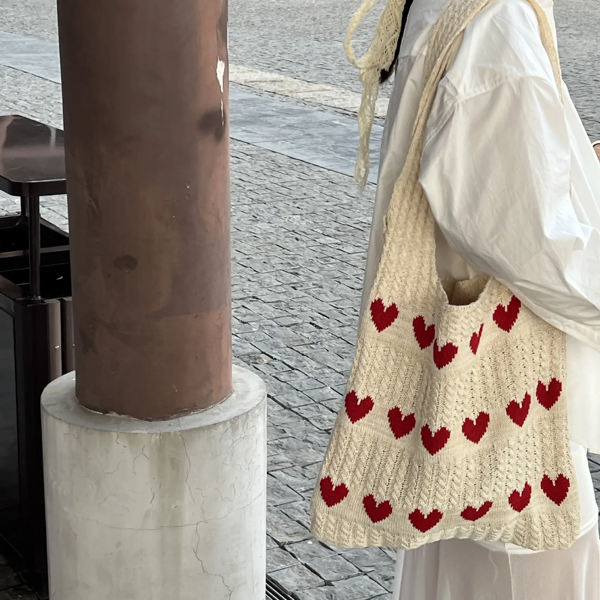 Heart Knit - Off-White