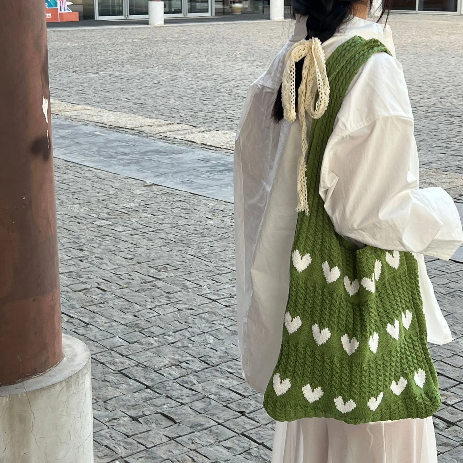 Heart Knit - Green