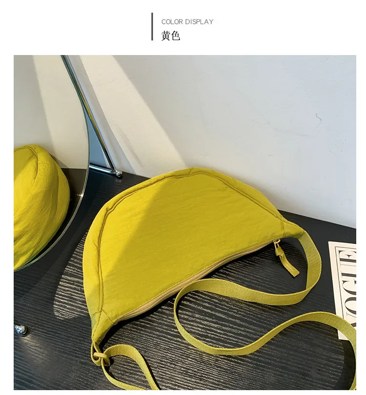 Women's Crossbody Dumpling Bag, Trendy Travel Shoulder Bag with Silk Floss Accent, Versatile All-Match Design, Spring 2024 Fashion showcase 20