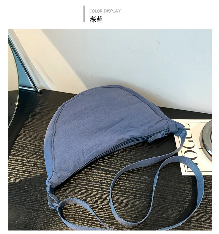 Women's Crossbody Dumpling Bag, Trendy Travel Shoulder Bag with Silk Floss Accent, Versatile All-Match Design, Spring 2024 Fashion showcase 15